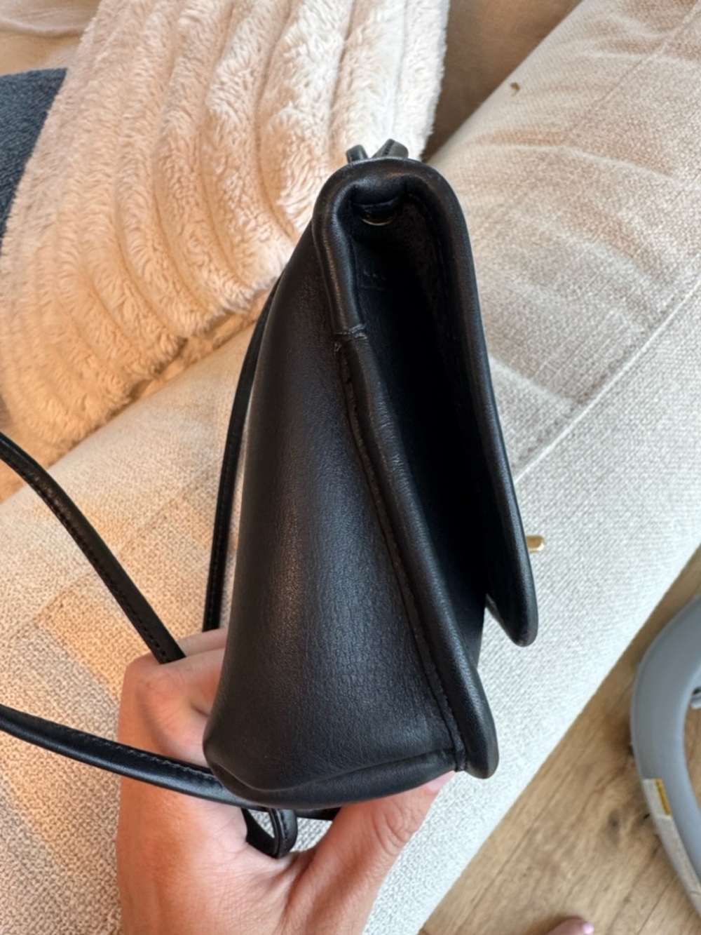 Rare 90s Coach Everett Bag Black Leather Turnlock Crossbody USA - Picture 7 of 10